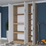 Hanah Home Armario BA104 - 2420 Nogal y Blanco